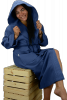 Szlafrok ARTG Robezz® Hooded Waffle Bathrobe AR028 French Navy